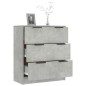 vidaXL Aparador de madera contrachapada gris hormigón 60x30x70 cm