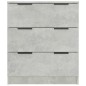 vidaXL Aparador de madera contrachapada gris hormigón 60x30x70 cm