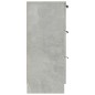vidaXL Aparador de madera contrachapada gris hormigón 60x30x70 cm