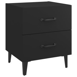 vidaXL Mesita de noche negra 40x35x47,5 cm