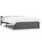 vidaXL Estructura de cama madera maciza gris 140x200 cm