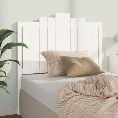 vidaXL Cabecero de cama madera maciza de pino blanco 106x4x110 cm