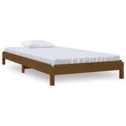 vidaXL Cama apilable de madera maciza de pino marrón miel 90x190 cm
