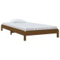 vidaXL Cama apilable de madera maciza de pino marrón miel 90x190 cm vidaXL Cama apilable de madera maciza de pino marrón miel 90x190 cm