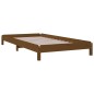 vidaXL Cama apilable de madera maciza de pino marrón miel 90x190 cm vidaXL Cama apilable de madera maciza de pino marrón miel 90x190 cm
