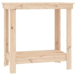 vidaXL Banco de trabajo de madera maciza de pino 80x50x80 cm