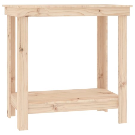 vidaXL Banco de trabajo de madera maciza de pino 80x50x80 cm