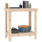 vidaXL Banco de trabajo de madera maciza de pino 80x50x80 cm vidaXL Banco de trabajo de madera maciza de pino 80x50x80 cm