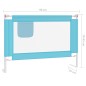 vidaXL Barandilla de seguridad cama de niño tela azul 90x25 cm vidaXL Barandilla de seguridad cama de niño tela azul 90x25 cm