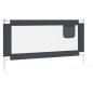 vidaXL Barandilla de seguridad cama de niño gris oscuro tela 160x25 cm