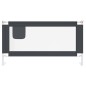 vidaXL Barandilla de seguridad cama de niño gris oscuro tela 160x25 cm