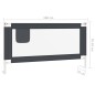 vidaXL Barandilla de seguridad cama de niño gris oscuro tela 160x25 cm