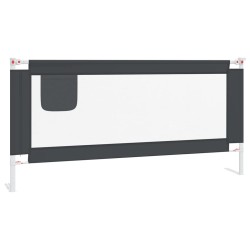 vidaXL Barandilla de seguridad cama de niño gris oscuro tela 190x25 cm