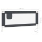 vidaXL Barandilla de seguridad cama de niño gris oscuro tela 190x25 cm vidaXL Barandilla de seguridad cama de niño gris oscuro tela 190x25 cm