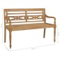 vidaXL Banco Batavia 150 cm madera de teca vidaXL Banco Batavia 150 cm madera de teca