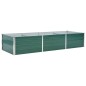 vidaXL Arriate de jardín de acero galvanizado verde 240x80x45 cm