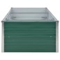 vidaXL Arriate de jardín de acero galvanizado verde 240x80x45 cm