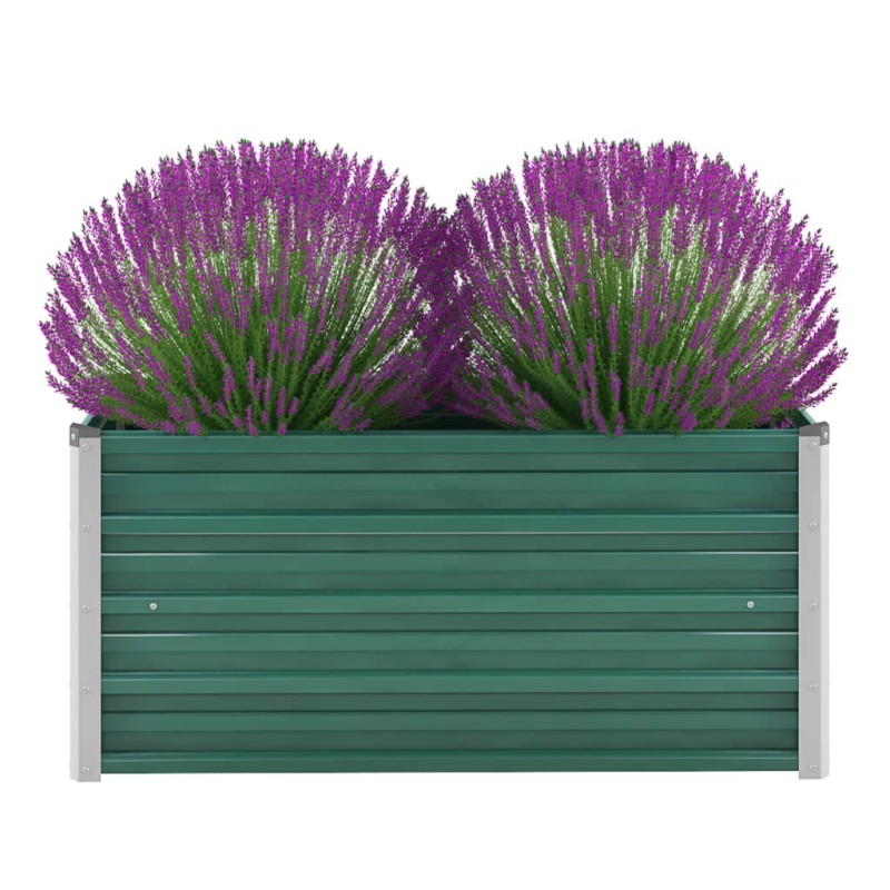 vidaXL Arriate de jardín de acero galvanizado verde 100x40x45 cm vidaXL Arriate de jardín de acero galvanizado verde 100x40x45 cm
