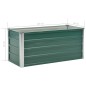 vidaXL Arriate de jardín de acero galvanizado verde 100x40x45 cm vidaXL Arriate de jardín de acero galvanizado verde 100x40x45 cm