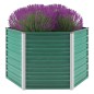 vidaXL Arriate de jardín de acero galvanizado verde 129x129x77 cm vidaXL Arriate de jardín de acero galvanizado verde 129x129x77 cm