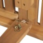 vidaXL Tumbona plegable con cojín madera maciza de acacia 