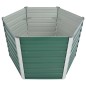 vidaXL Arriate de jardín de acero galvanizado verde 129x129x77 cm vidaXL Arriate de jardín de acero galvanizado verde 129x129x77 cm