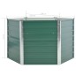 vidaXL Arriate de jardín de acero galvanizado verde 129x129x77 cm vidaXL Arriate de jardín de acero galvanizado verde 129x129x77 cm