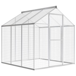 vidaXL Pajarera de exterior de aluminio 183x178x194 cm