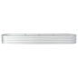 vidaXL Arriate de acero galvanizado plateado 400x80x44 cm vidaXL Arriate de acero galvanizado plateado 400x80x44 cm