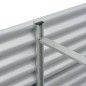 vidaXL Arriate de acero galvanizado plateado 400x80x44 cm vidaXL Arriate de acero galvanizado plateado 400x80x44 cm