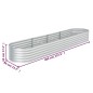 vidaXL Arriate de acero galvanizado plateado 400x80x44 cm vidaXL Arriate de acero galvanizado plateado 400x80x44 cm