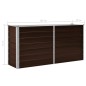 vidaXL Arriate de acero galvanizado marrón 160x40x77 cm vidaXL Arriate de acero galvanizado marrón 160x40x77 cm