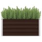 vidaXL Arriate de acero galvanizado marrón 100x40x45 cm vidaXL Arriate de acero galvanizado marrón 100x40x45 cm