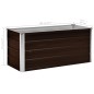vidaXL Arriate de acero galvanizado marrón 100x40x45 cm vidaXL Arriate de acero galvanizado marrón 100x40x45 cm