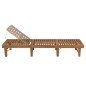 vidaXL Tumbona plegable con cojín madera maciza de acacia vidaXL Tumbona plegable con cojín madera maciza de acacia
