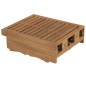 vidaXL Tumbona plegable con cojín madera maciza de acacia vidaXL Tumbona plegable con cojín madera maciza de acacia