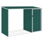 vidaXL Cobertizo jardín de leña acero galvanizado verde 245x98x159 cm vidaXL Cobertizo jardín de leña acero galvanizado verde 245x98x159 cm