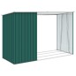 vidaXL Cobertizo jardín de leña acero galvanizado verde 245x98x159 cm vidaXL Cobertizo jardín de leña acero galvanizado verde 245x98x159 cm