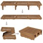 vidaXL Tumbona plegable con cojín madera maciza de acacia vidaXL Tumbona plegable con cojín madera maciza de acacia