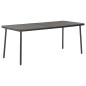 vidaXL Mesa de jardín de acero gris oscuro 180x83x72 cm