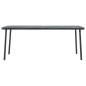 vidaXL Mesa de jardín de acero gris oscuro 180x83x72 cm