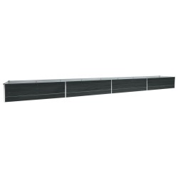 vidaXL Arriate de acero galvanizado gris antracita 600x80x45 cm