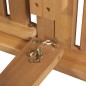 vidaXL Tumbona plegable con cojín madera maciza de acacia vidaXL Tumbona plegable con cojín madera maciza de acacia