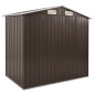 vidaXL Cobertizo de jardín con estantería hierro marrón 205x130x183 cm vidaXL Cobertizo de jardín con estantería hierro marrón 205x130x183 cm