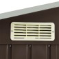 vidaXL Cobertizo de jardín con estantería hierro marrón 205x130x183 cm vidaXL Cobertizo de jardín con estantería hierro marrón 205x130x183 cm
