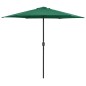 vidaXL Sombrilla de jardín con palo de aluminio verde 270x246 cm vidaXL Sombrilla de jardín con palo de aluminio verde 270x246 cm