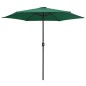 vidaXL Sombrilla de jardín con palo de aluminio verde 270x246 cm vidaXL Sombrilla de jardín con palo de aluminio verde 270x246 cm