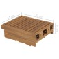 vidaXL Tumbona plegable con cojín madera maciza de acacia vidaXL Tumbona plegable con cojín madera maciza de acacia