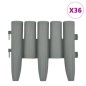 vidaXL Bordes de jardín 36 unidades PP gris 10 m vidaXL Bordes de jardín 36 unidades PP gris 10 m