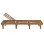 vidaXL Tumbona plegable con cojín madera maciza de acacia vidaXL Tumbona plegable con cojín madera maciza de acacia